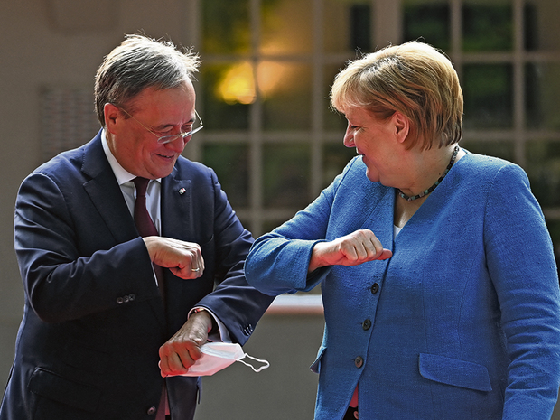 Der wahre Gegner der CDU und ihres Kanzlerkandidaten Laschets ist in Wirklichkeit Bundeskanzlerin Merkel und ihre Politik