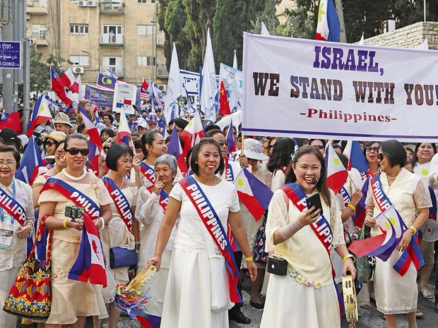 Viele Christen beim Jerusalem-Marsch