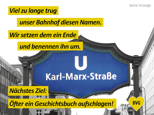 Die überfällige Umbenennung der U-Bahnstation „Karl-Marx-Straße“